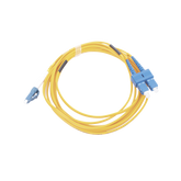Jumper de Fibra Óptica Monomodo 9/125 LC/UPC-SC/UPC, PVC, 2.0 mm, Dúplex, amarillo, 3 metros