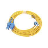 Jumper de Fibra Óptica Monomodo 9/125 LC/UPC-SC/UPC, PVC, 2.0 mm, Dúplex, amarillo, 5 metros