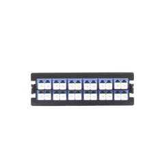 Placa Acopladora para Distribuidor de Fibra Óptica LP-ODF-8024, Incluye 12 Acopladores LC Duplex para Fibra Monomodo