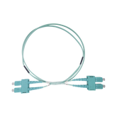 Jumper de Fibra Óptica Multimodo OM3 50/125 SC-SC OFNR (Riser), 2.0 mm, Dúplex, Aqua, 3 metros