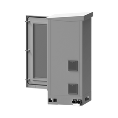 Gabinete de Piso para Exterior con Ventiladores y Termostato con Rack de 19" de 16 U + Espacio para Baterías, Se envía el Gabinete Armado.