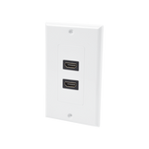 Placa de pared de 2 puertos HDMI hembra a hembra