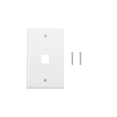 Placa de pared de 1 puerto, Keystone, Color Blanco