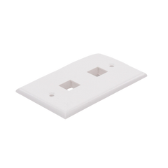 Placa de Pared de 2 Puertos, Keystone, Color Blanco