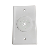 Placa de Pared, con Orificio y Grommet, Ideal para pasar cables