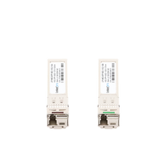 Transceptores Ópticos Industriales Bidireccionales SFP+ (Mini-Gbic) / Monomodo 1270 & 1330 nm / 10 Gbps / 10GBASE / Conector LC/UPC Simplex / DDM / Hasta 10 km / 2 Piezas