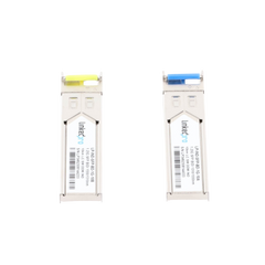 Transceptores Ópticos Industriales Bidireccionales SFP (Mini-Gbic) / Monomodo 1310 & 1550 nm / 1.25 Gbps / 1000BASE-BX / Conector LC/UPC Simplex / DDM / Hasta 10 km / 2 Piezas