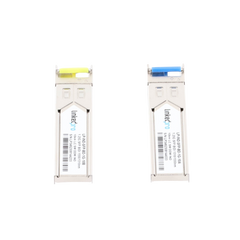 Transceptores Ópticos Industriales Bidireccionales SFP (Mini-Gbic) / Monomodo 1310 & 1550 nm / 1.25 Gbps / 1000BASE-BX / Conector LC/UPC Simplex / DDM / Hasta 10 km / 2 Piezas