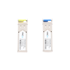 Transceptores Ópticos Industriales Bidireccionales SFP (Mini-Gbic) / Monomodo 1310 & 1550 nm / 1.25 Gbps / 1000BASE-BX / Conector LC/UPC Simplex / DDM / Hasta 5 km / 2 Piezas