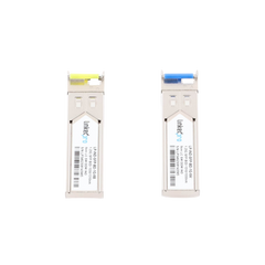 Transceptores Ópticos Industriales Bidireccionales SFP (Mini-Gbic) / Monomodo 1310 & 1550 nm / 1.25 Gbps / 1000BASE-BX / Conector LC/UPC Simplex / DDM / Hasta 5 km / 2 Piezas