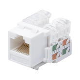 Módulo Jack Keystone Cat6 con terminación 110 (Punchdown) para faceplate - Color Blanco