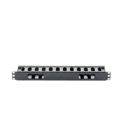 Organizador de Cables Horizontal de 1U para Rack de 19", Fabricado en Polímero Resistente a Deformaciones y Rayones