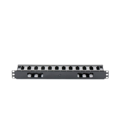 Organizador de Cables Horizontal de 1U para Rack de 19", Fabricado en Polímero Resistente a Deformaciones y Rayones