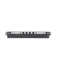 Organizador de Cables Horizontal de 1U para Rack de 19", Fabricado en Polímero Resistente a Deformaciones y Rayones