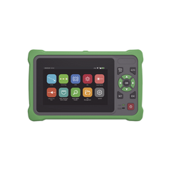 OTDR Touch para Pruebas en los Enlaces de Fibra Óptica / Longitudes de onda 1310nm y 1550nm / Función VFL 10mW / Función OPM / Función de Mapeo de cables de Red RJ45 / Recargable / Distancia de prueba de hasta 260km