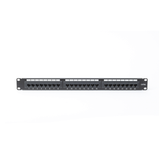Panel de Parcheo de Impacto (110) UTP de 24 Puertos Cat6A, 19 Pulgadas (48.26 cm), con Barra para Organizar Cables y Espacio para Etiqueta