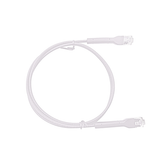 Mini Patch Cord Cat6 Ultra Slim 0.5 m Blanco – Ahorra Espacio sin Organizadores, con Bota Flexible