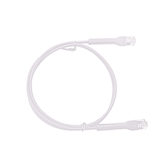 Mini Patch Cord Cat6 Ultra Slim 0.5 m Blanco – Ahorra Espacio sin Organizadores, con Bota Flexible