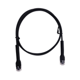 Mini Patch Cord Cat6 Ultra Slim 3 m Negro – Ahorra Espacio sin Organizadores, con Bota Flexible