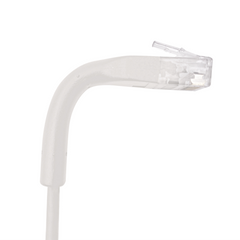 Mini Patch Cord Cat6A Ultra Slim 30 cm (11.81 Pulgadas) Blanco Ahorra Espacio sin Organizadores, con Bota Flexible