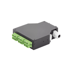 Distribuidor de Fibra Óptica para Riel Din, 6 Acopladores SC/APC Duplex Monomodo con Charola de Empalme