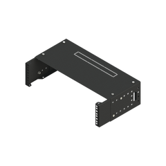 Rack Abierto de montaje en Pared, de 19in, Profundidad Ajustable (8" a 12") de 2.5 Unidades de rack, con Capacidad de Crecimiento.