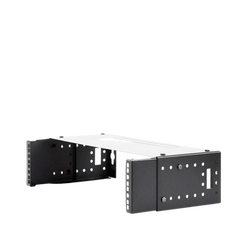Rack Abierto de montaje en Pared, de 19in, Profundidad Ajustable (8" a 12") de 2.5 Unidades de rack, con Capacidad de Crecimiento.