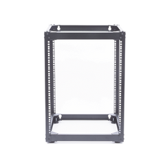 Rack Abierto de 4 Postes Instalación Pared o Piso de 14 Unidades, Ideal para Equipo de Audio!