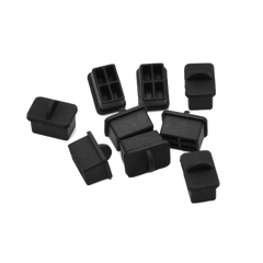 Bolsa con 25 piezas de protectores anti-polvo para puerto SFP, color negro