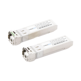 Transceptores Ópticos Bidireccionales SFP+ (Mini-Gbic) / Monomodo 1270 & 1330 nm / 10 Gbps / 10GBASE-BX / Conector LC/UPC Simplex / DDM / Hasta 10 km / 2 Piezas