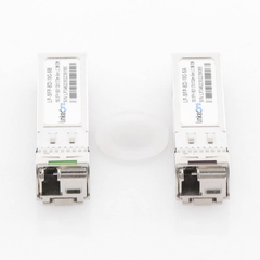 Transceptores Ópticos Bidireccionales SFP+ (Mini-Gbic) / Monomodo 1270 & 1330 nm / 10 Gbps / 10GBASE-BX / Conector LC/UPC Simplex / DDM / Hasta 5 km / 2 Piezas