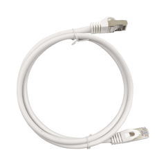 Patch Cord Cat6A 10G Blindado 0.5 Metros (1.64 Pies) Blanco