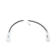 Cable de Parcheo Slim UTP Cat6 - 30 cm Negro Diámetro Reducido (28 AWG)