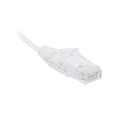 Cable de Parcheo Slim UTP Cat6 - 30 cm (11.81 Pulgadas) Blanco, Diámetro Reducido (28 AWG)