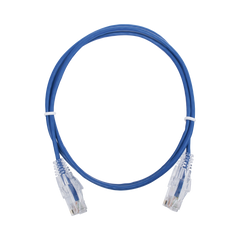 Cable de Parcheo Slim UTP Cat6 - 1 Metro (3.28 Pies), Azul, Diámetro Reducido (28 AWG)