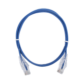 Cable de Parcheo Slim UTP Cat6 - 1 metro, Azul, Diámetro Reducido (28 AWG)