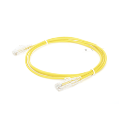 Cable de Parcheo Slim UTP Cat6 - 1 metro, Amarillo, Diámetro Reducido (28 AWG)