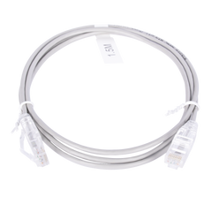 Cable de Parcheo Slim UTP Cat6 - 1.5 Metros (4.92 Pies) Gris Diámetro Reducido (28 AWG)