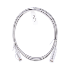 Cable de Parcheo Slim UTP Cat6 - 1.5 m Gris Diámetro Reducido (28 AWG)