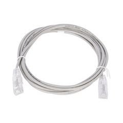 Cable de Parcheo Slim UTP Cat6 - 2 Metros (6.56 Pies) Gris Diámetro Reducido (28 AWG)