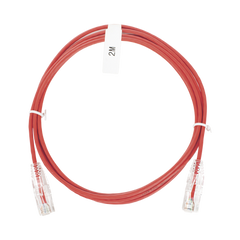 Cable de Parcheo Slim UTP Cat6 - 2 m Rojo Diámetro Reducido (28 AWG)