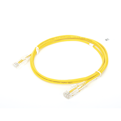 Cable de Parcheo Slim UTP Cat6 - 2 m Amarillo Diámetro Reducido (28 AWG)
