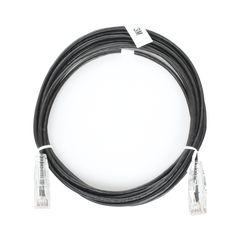 Cable de Parcheo Slim UTP Cat6 - 3 Metros (9.84 Pies) Negro Diámetro Reducido (28 AWG)
