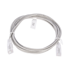 Cable de Parcheo Slim UTP Cat6 - 3 m Gris Diámetro Reducido (28 AWG)