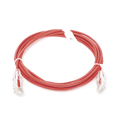 Cable de Parcheo Slim UTP Cat6 - 3 Metros (9.84 Pies) Rojo Diámetro Reducido (28 AWG)