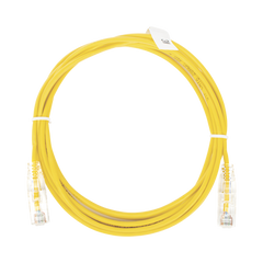 Cable de Parcheo Slim UTP Cat6 - 3 m Amarillo Diámetro Reducido (28 AWG)