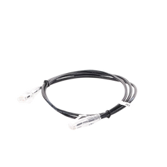 Cable de Parcheo Slim UTP Cat6A - 1 m Negro, Diámetro Reducido (28 AWG)