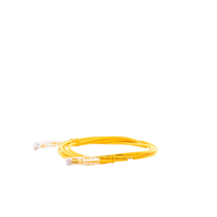 Cable de Parcheo Slim UTP Cat6A - 2 Metros (6.56 Pies) Amarillo, Diámetro Reducido (28 AWG)