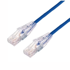 Cable de Parcheo Slim UTP Cat6A - 3 Metros (9.84 Pies) Azul, Diámetro Reducido (28 AWG)