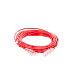 Cable de Parcheo Slim UTP Cat6A - 5 m Rojo, Diámetro Reducido (28 AWG